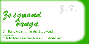 zsigmond hanga business card